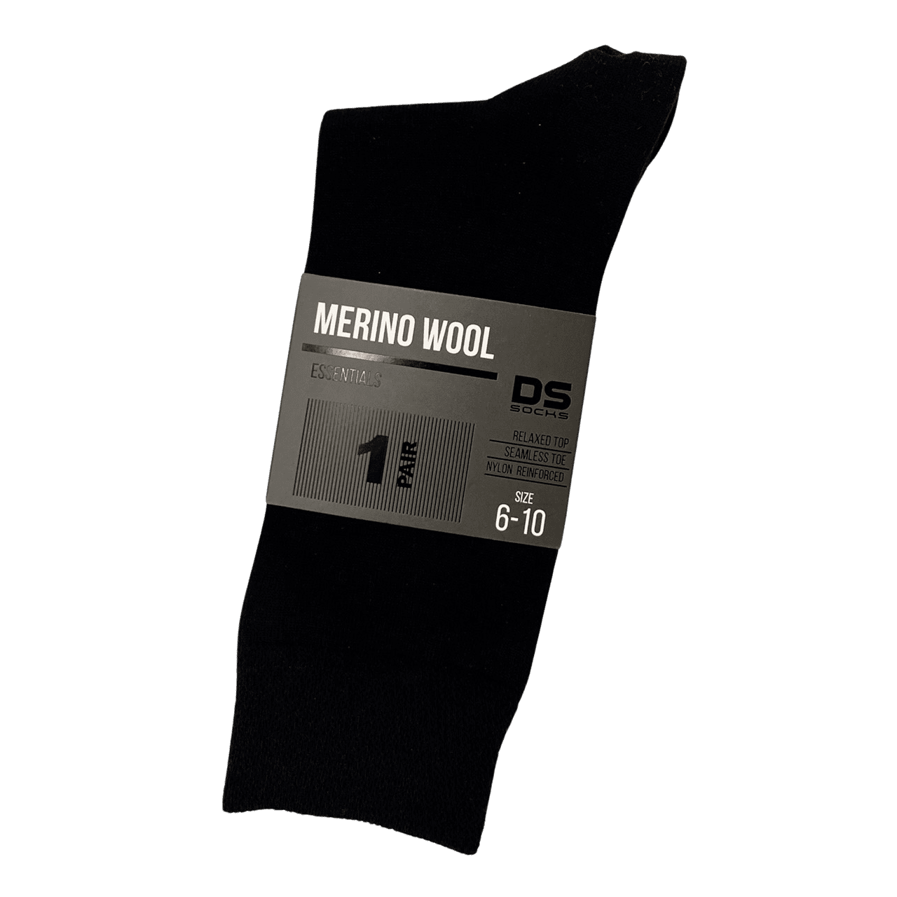D.S Merino Blend Socks - Single Pair Black