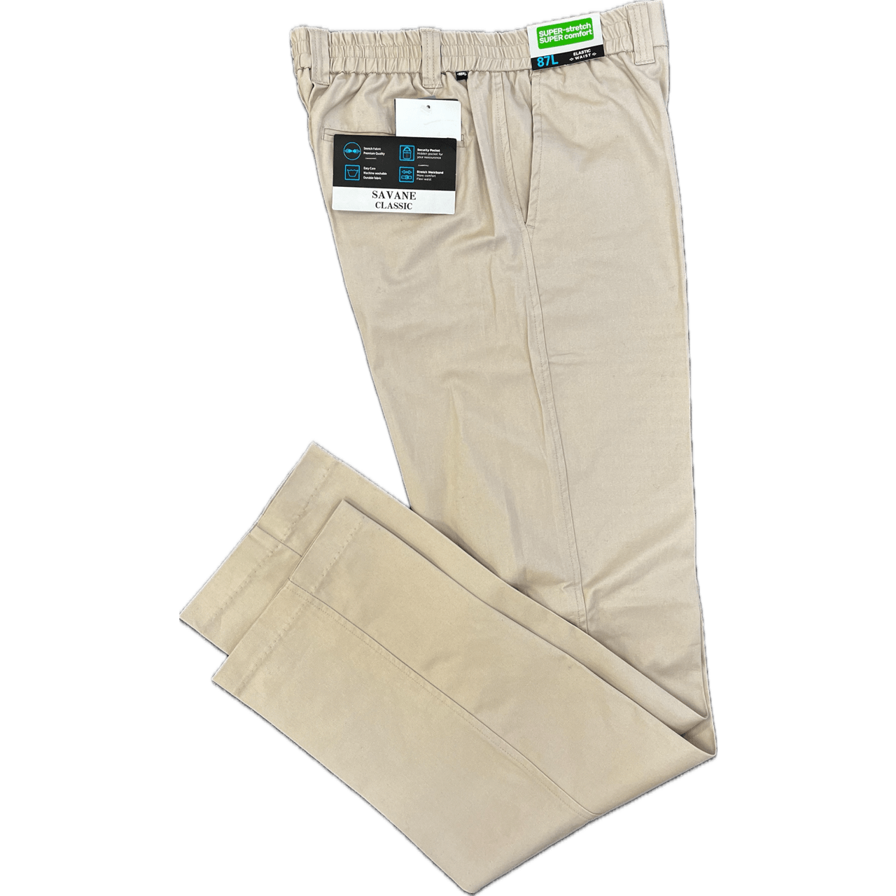 Savane Elastic Waist Pant - Fawn
