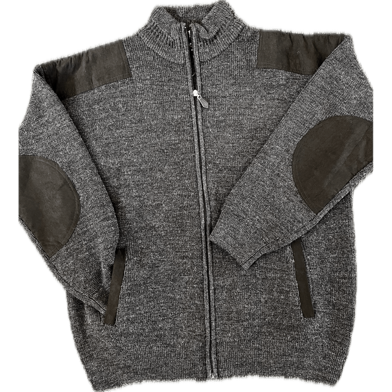 Ansett Zip Through Cardigan - Charcoal