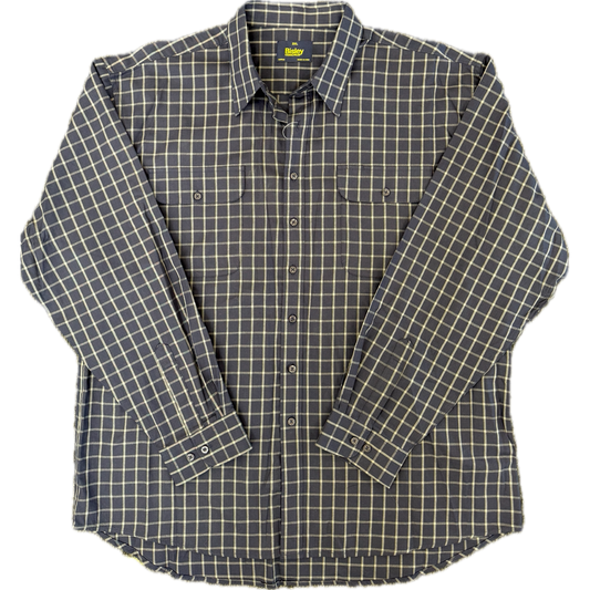 Bisley Long Sleeve Shirt - Navy/Grey