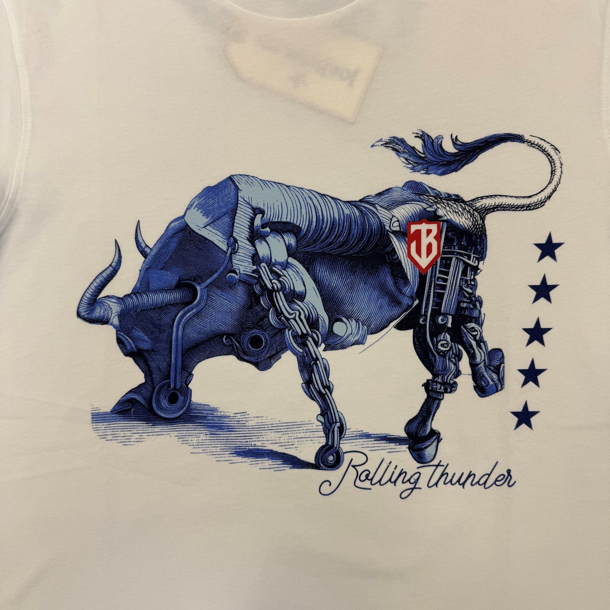 Joe Brown's Tee Shirt - White Bull