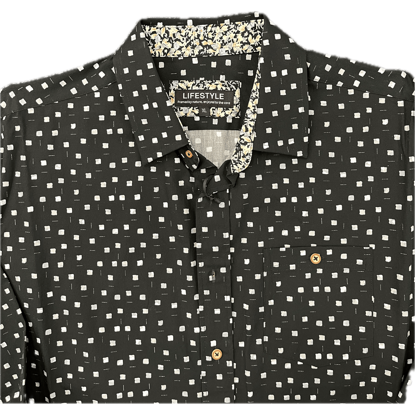 Lichfield Lifestyle Long Sleeved Shirt - Black/White Squares