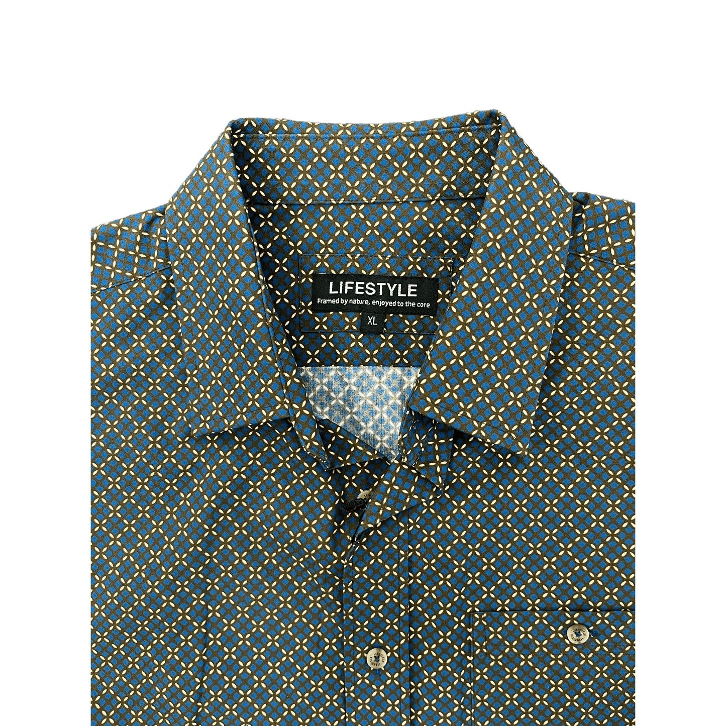 Lichfield Lifestyle Long Sleeve Shirt - Navy/Mustard