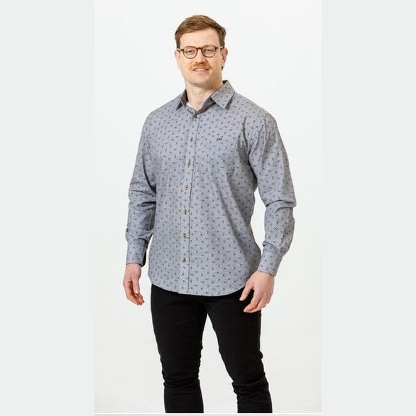 Lichfield 'Lifestyle' Long Sleeve Shirt -  Grey