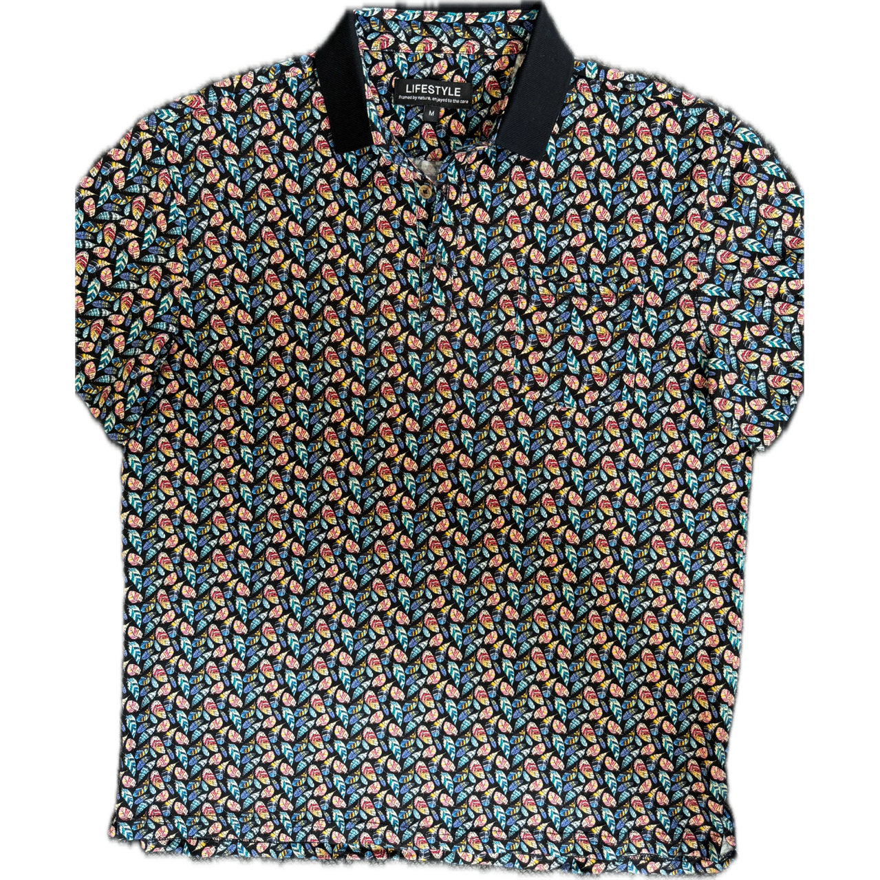 Lifestyle Polo Shirt - Feather Print