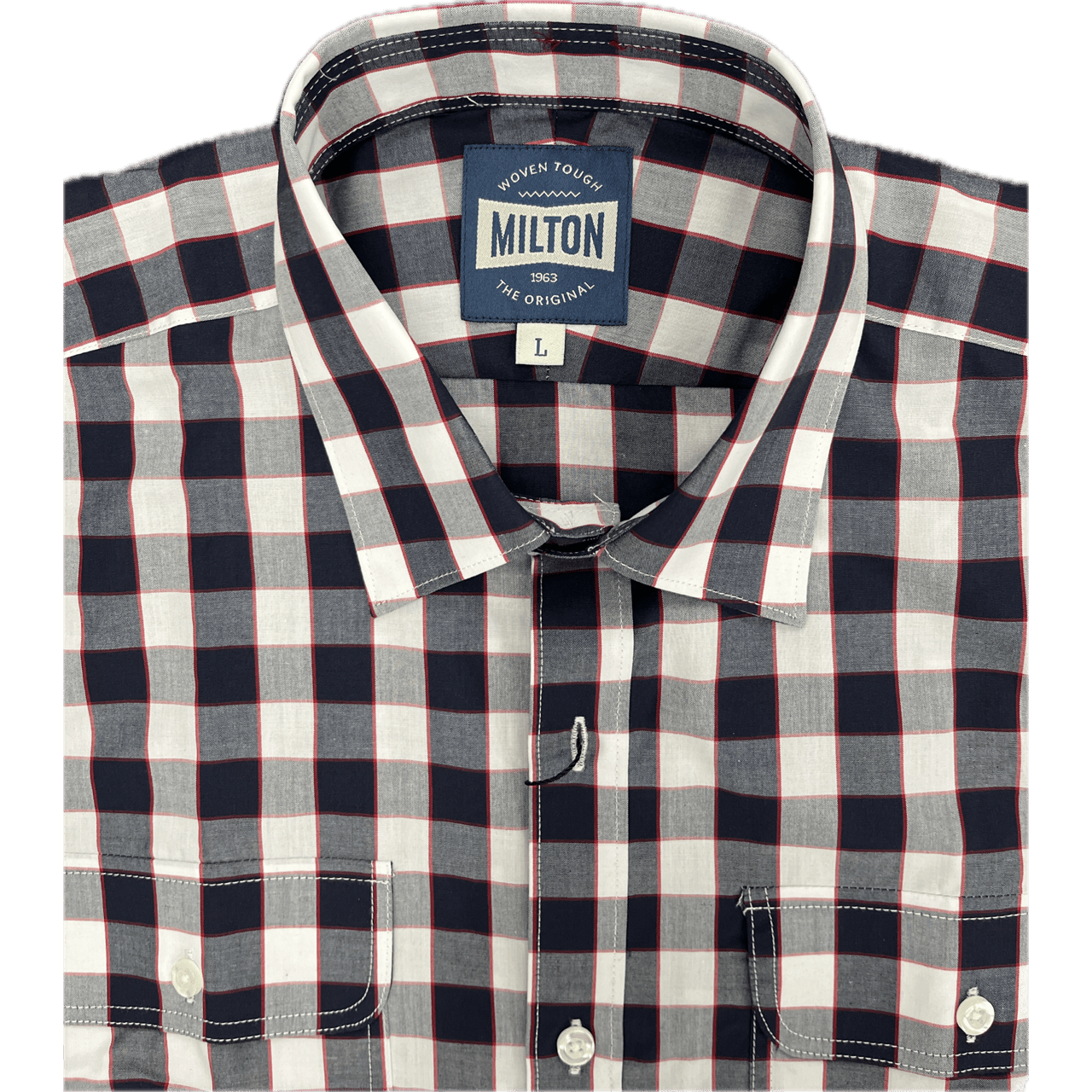 Milton Long Sleeve Shirt - Navy White