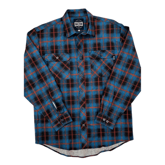 Milton Flanelette Long Sleeve Shirt - Petrol