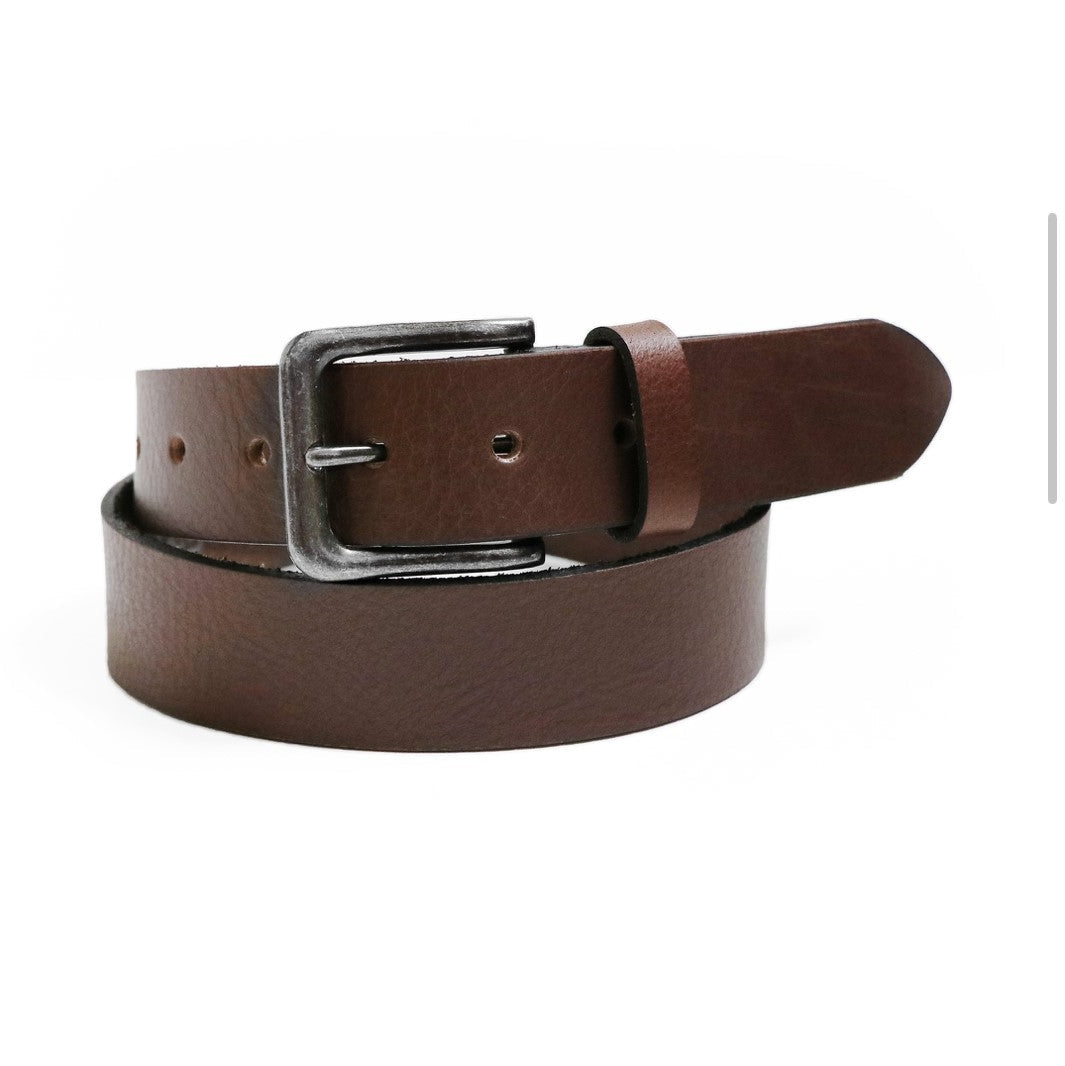 Parisian Mulberry Leather Belt - Brown