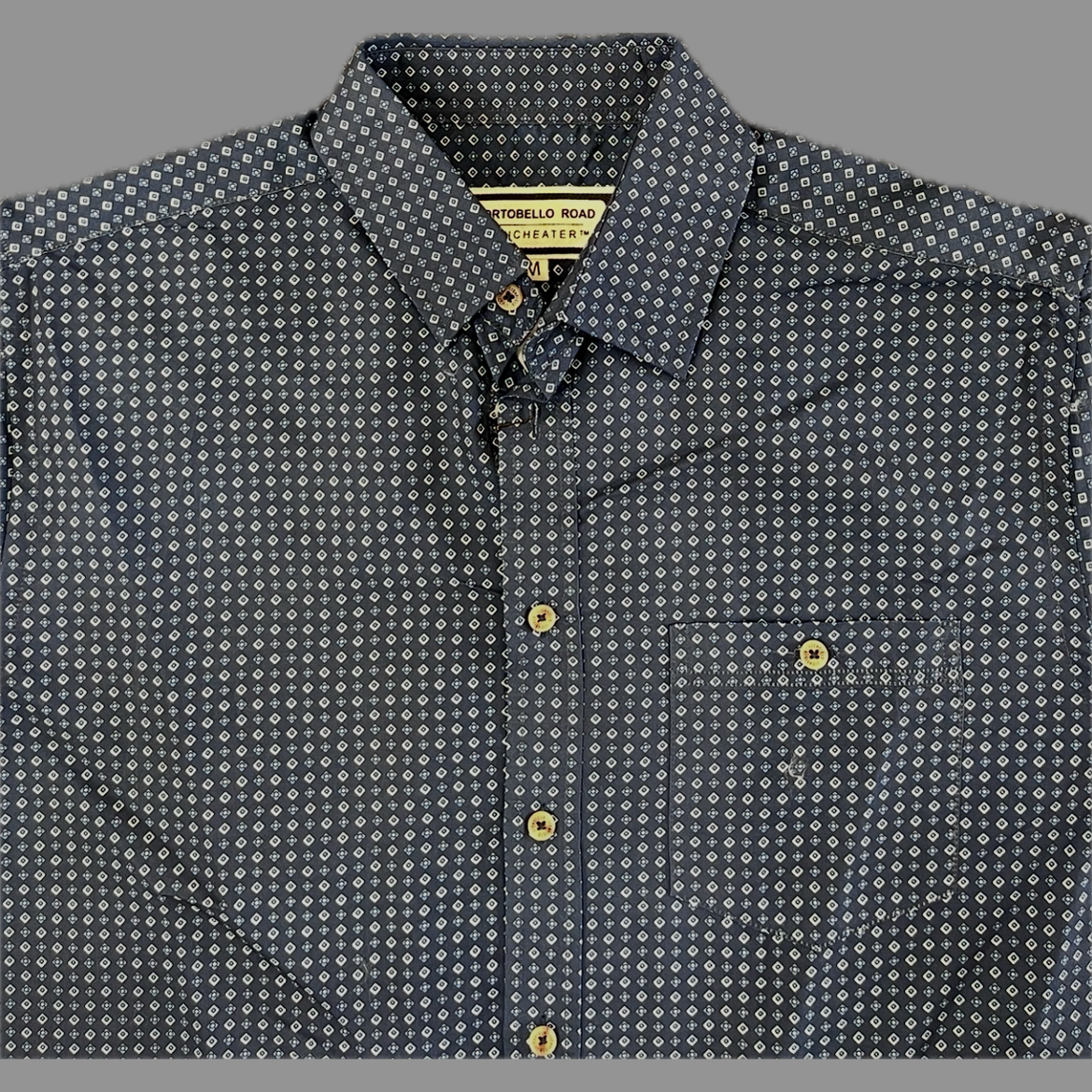 Portobello Road 'Ironcheater' Long Sleeve Shirt - Navy