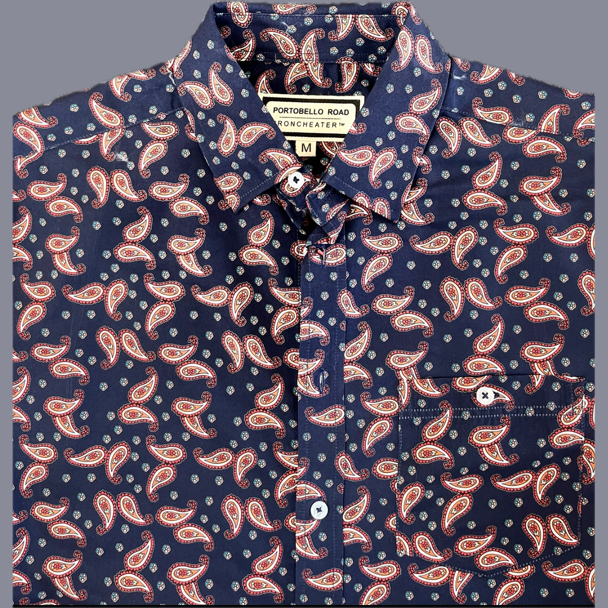 Portobello Road 'Ironcheater' Long Sleeve Shirt - Dark Blue