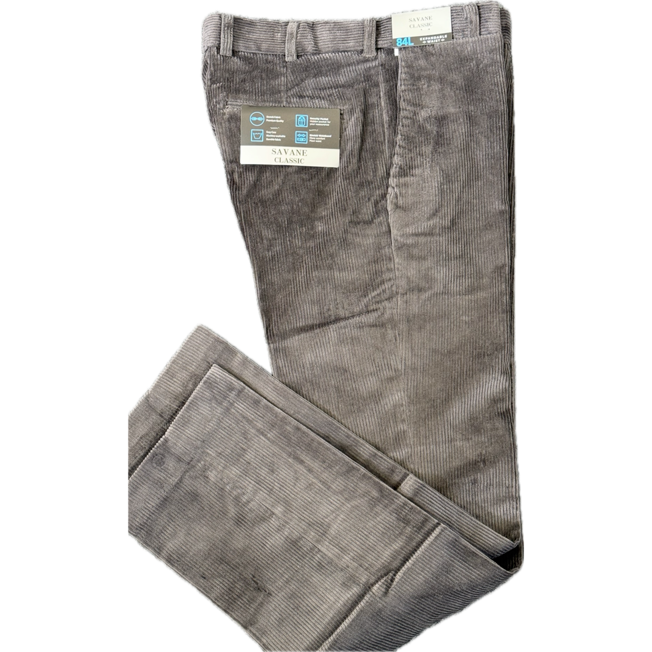 Savane Corduroy Pants - Charcoal