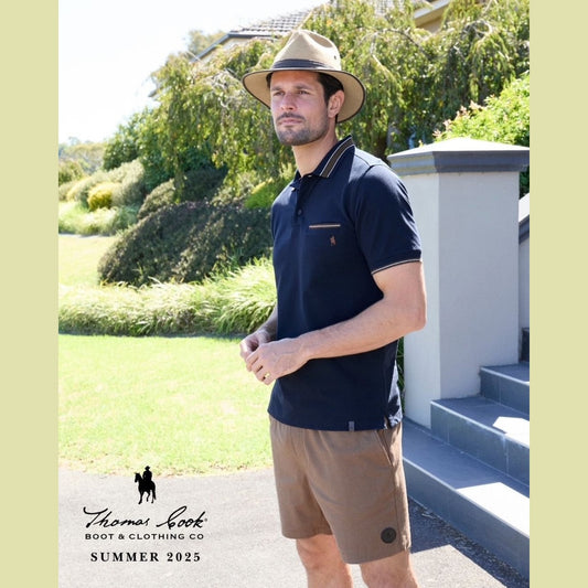 Thomas Cook Polo Shirt - Navy/Taupe