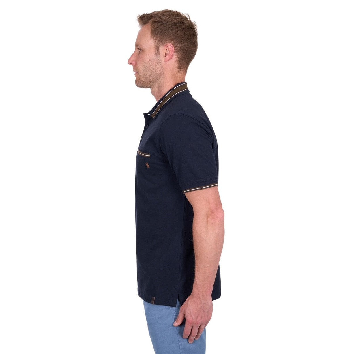 Thomas Cook Polo Shirt - Navy/Taupe