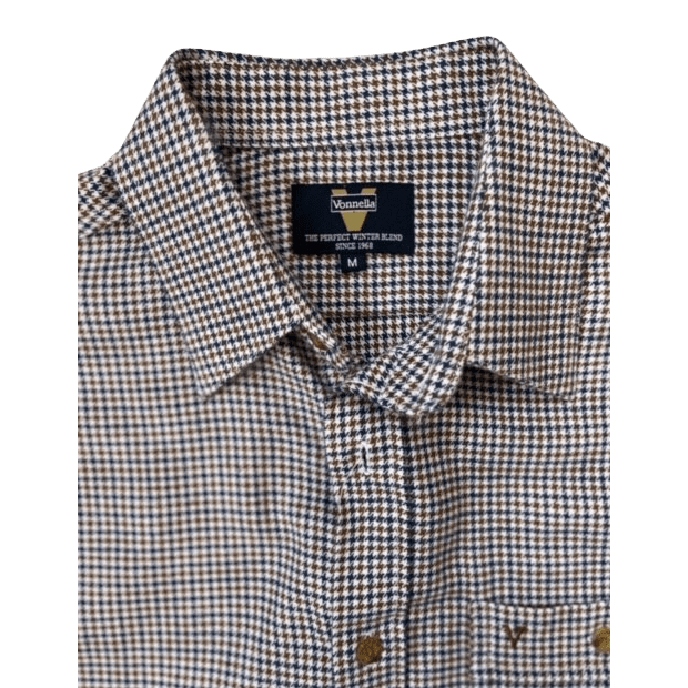 Vonnella Long Sleeve Shirt - Taupe/Navy