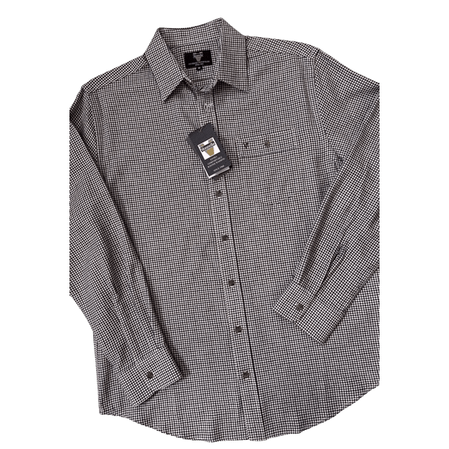 Vonnella Long Sleeve Shirt - Taupe/Navy