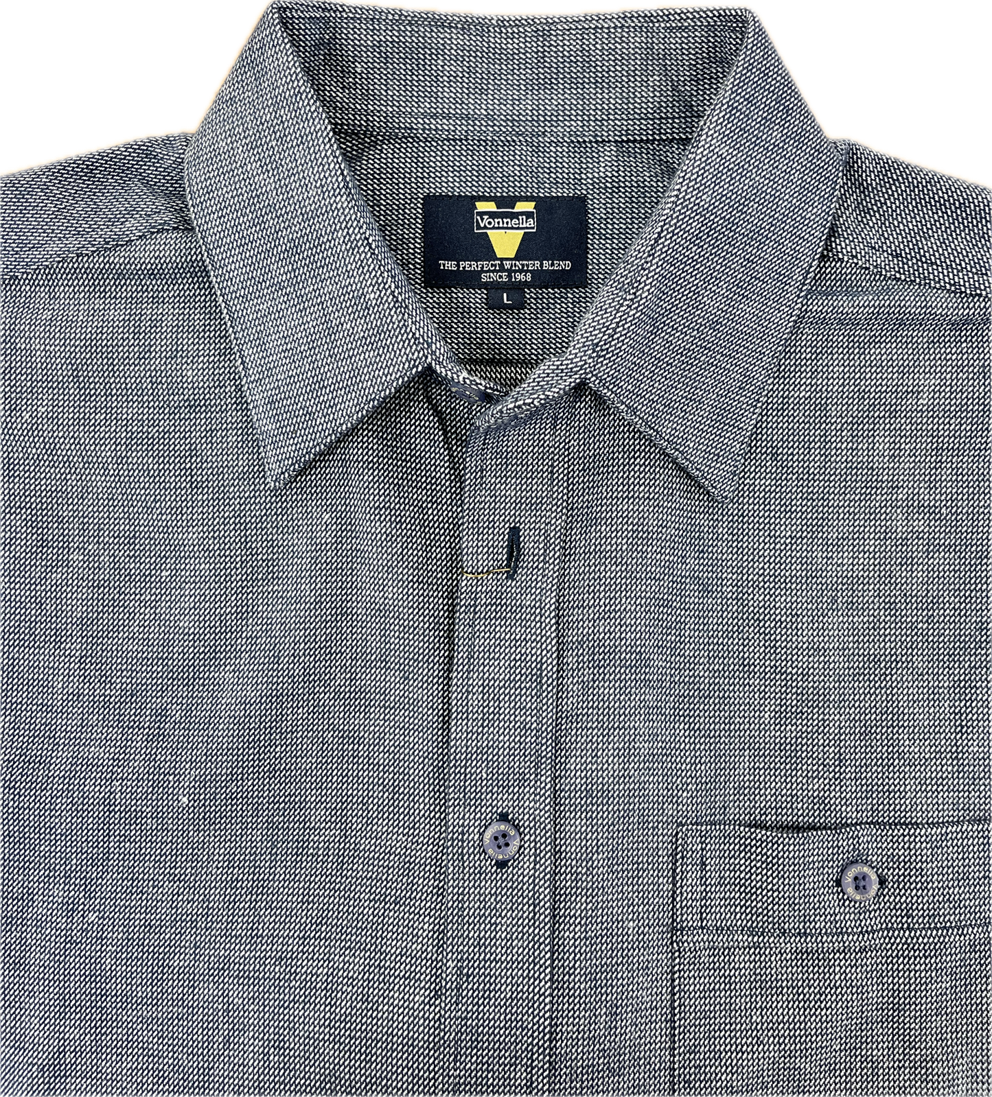 Vonnella Long Sleeve Shirt - Navy Birdseye