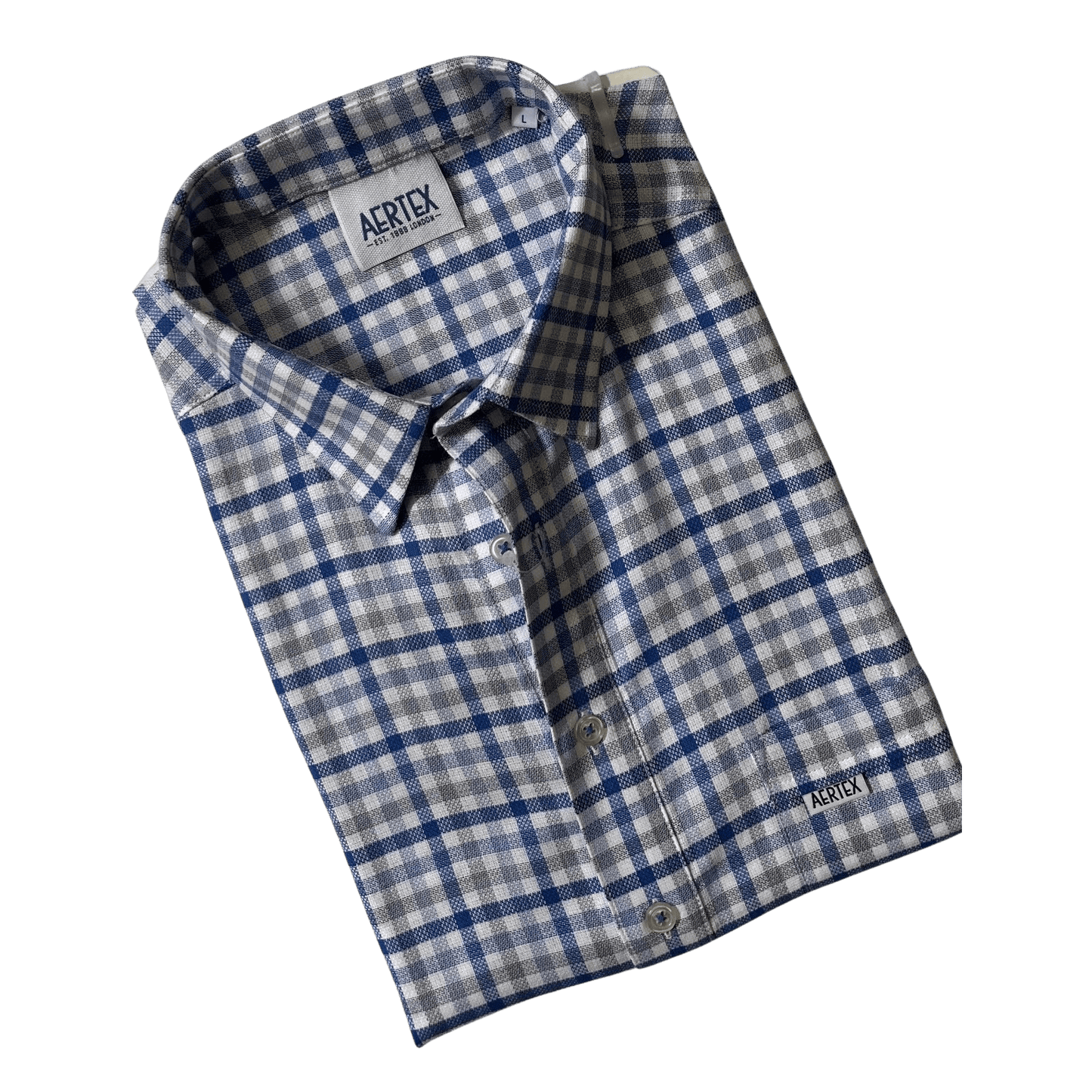 Aertex Short Sleeve Check - Royal