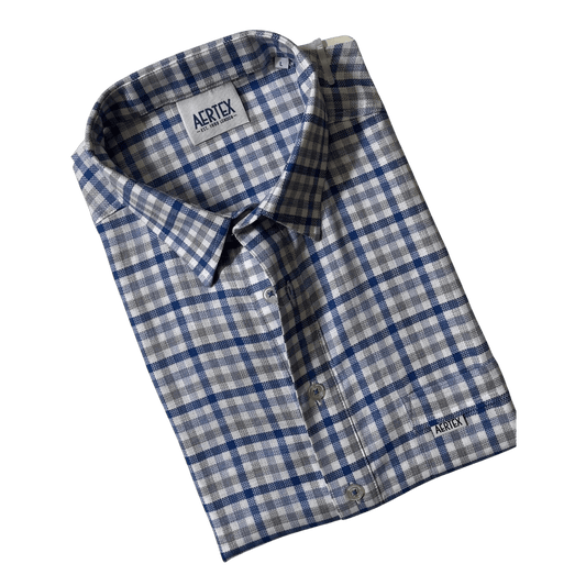 Aertex Short Sleeve Check - Royal