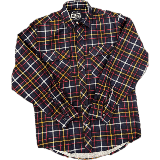 Milton Flanelette Long Sleeve Shirt - Ink