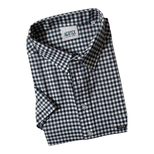 Aertex Short Sleeve Gingham Check - Bottle