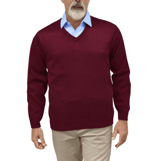 Ansett V Neck Jersey - Burgundy