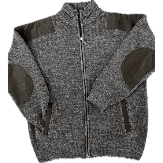 Ansett Zip Through Cardigan - Charcoal