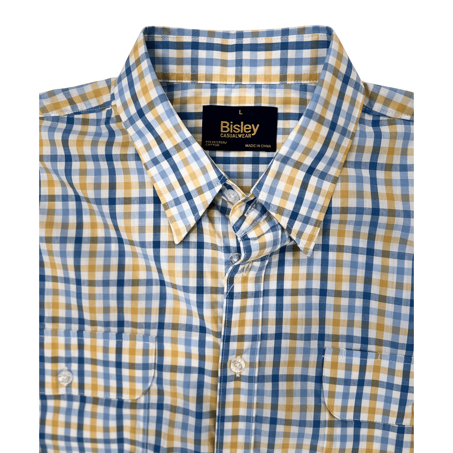 Bisley Long Sleeve Shirt - Medium Check Blue