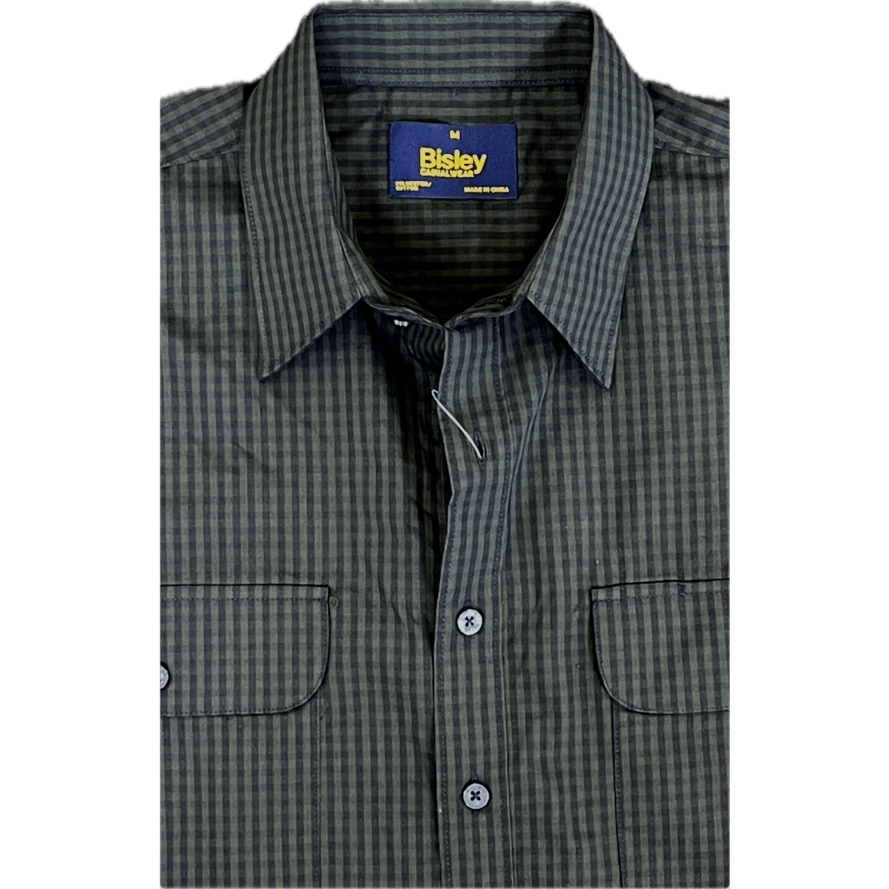 Bisley Long Sleeve Shirt - Bottle/Navy