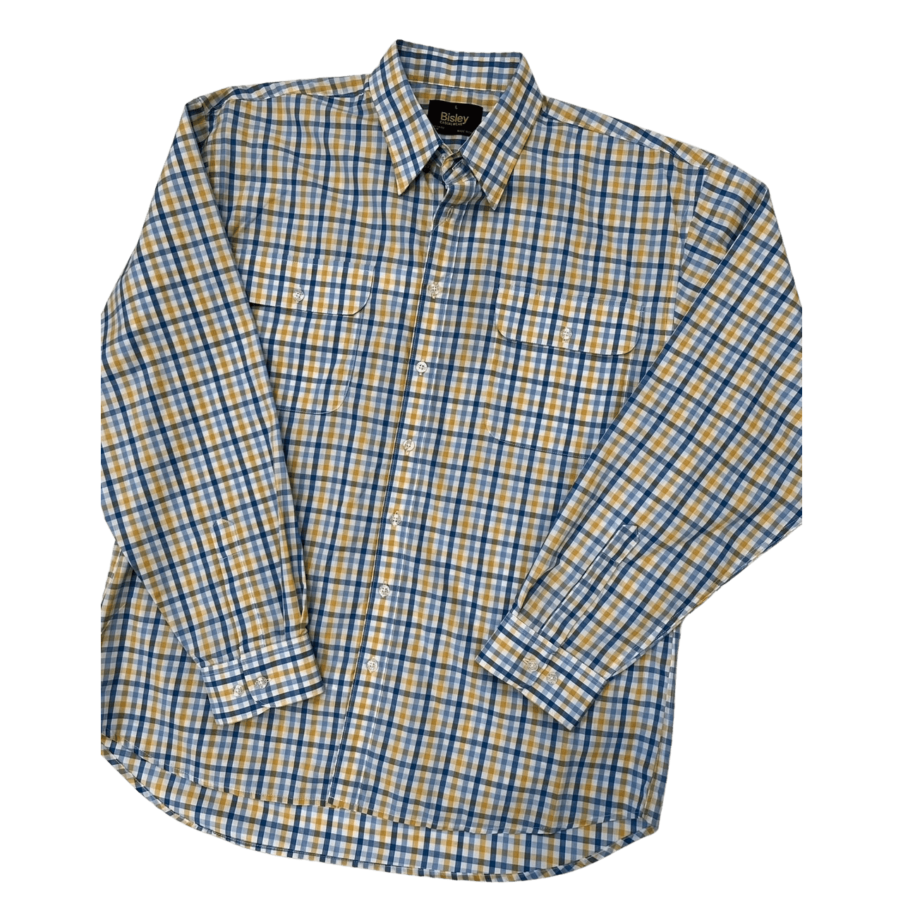 Bisley Long Sleeve Shirt - Medium Check Blue