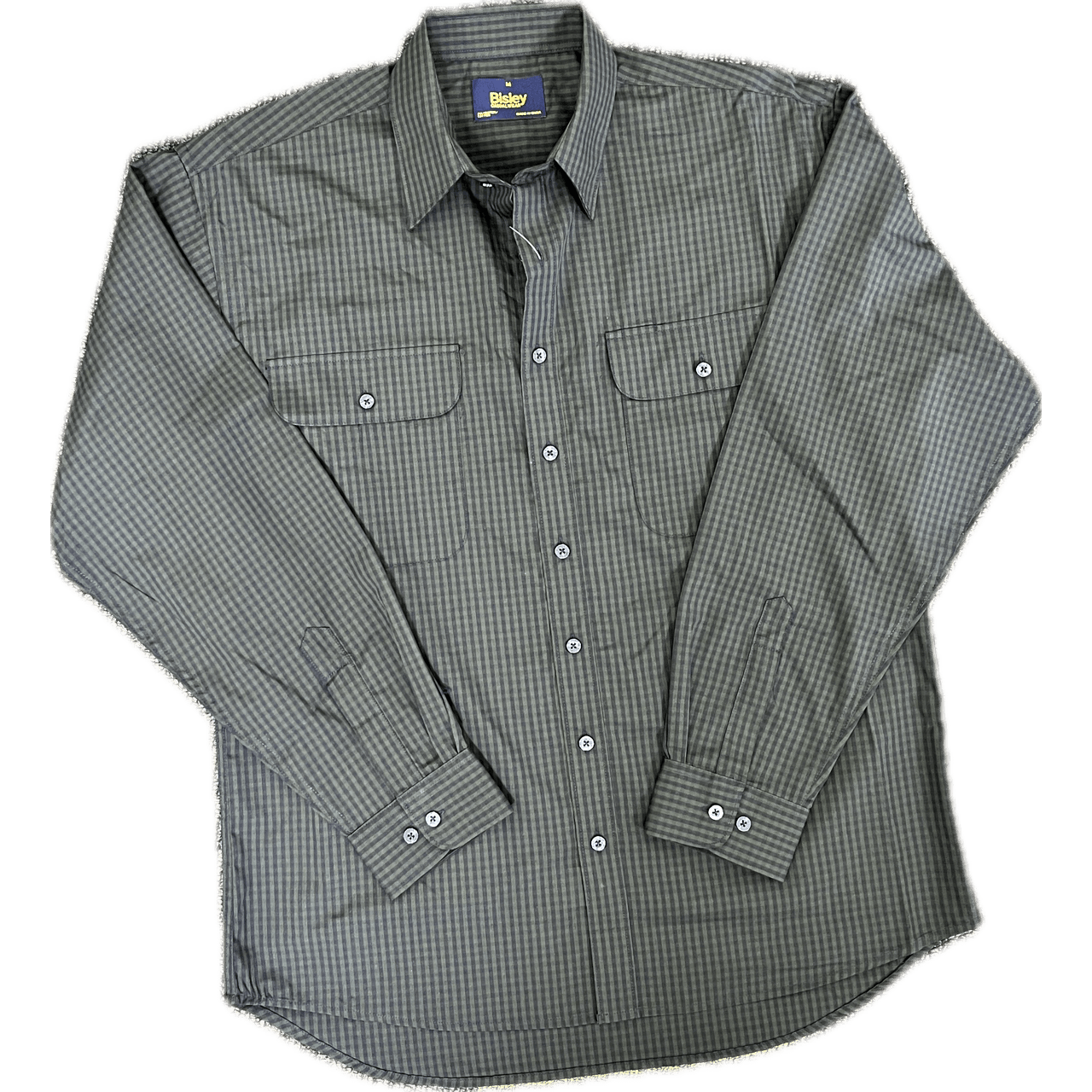 Bisley Long Sleeve Shirt - Bottle/Navy