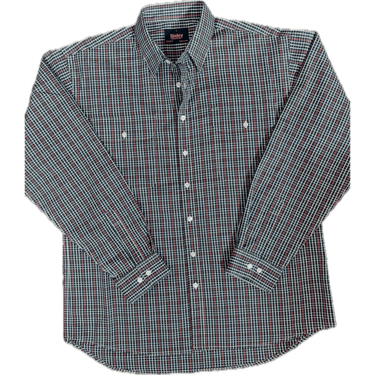 Bisley Flannelette Long Sleeve Shirt - Navy/Wine