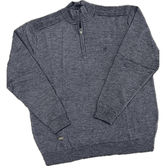 Blokes 1/4 Zip Jersey - Denim