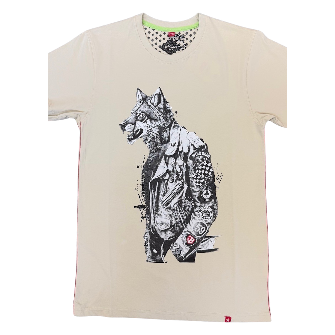 Joe Brown's Tee Shirt - Cream Wolf