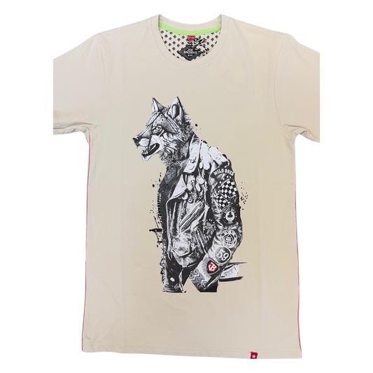 Joe Brown's Tee Shirt - Cream Wolf