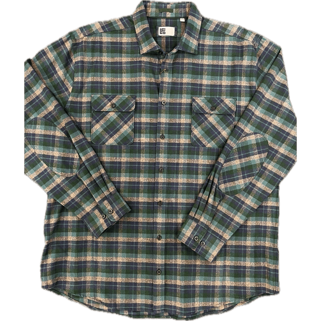 Lichfield Long Sleeve Shirt - Grey/Green Large Check