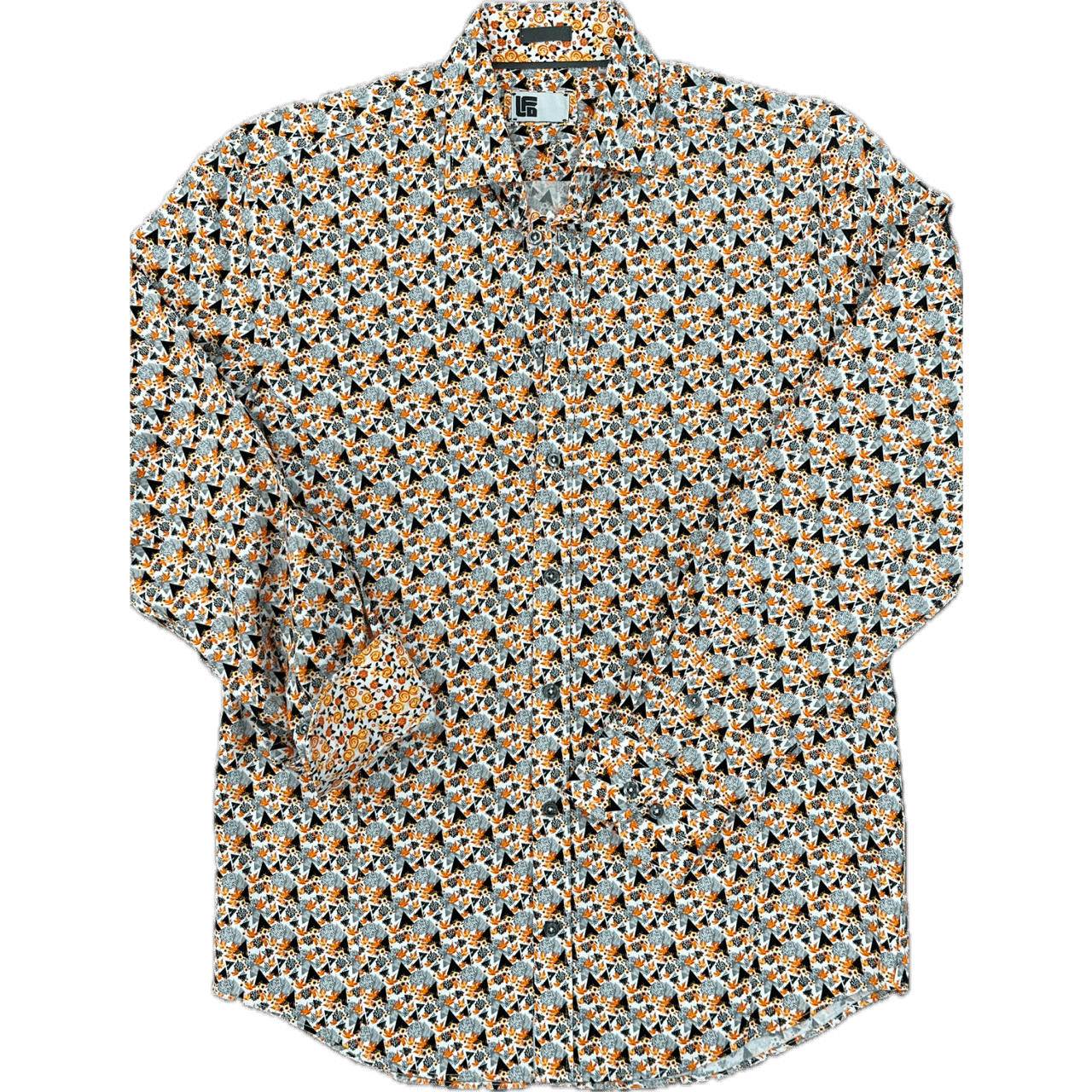 Lichfield Long Sleeve Shirt - Orange/Black