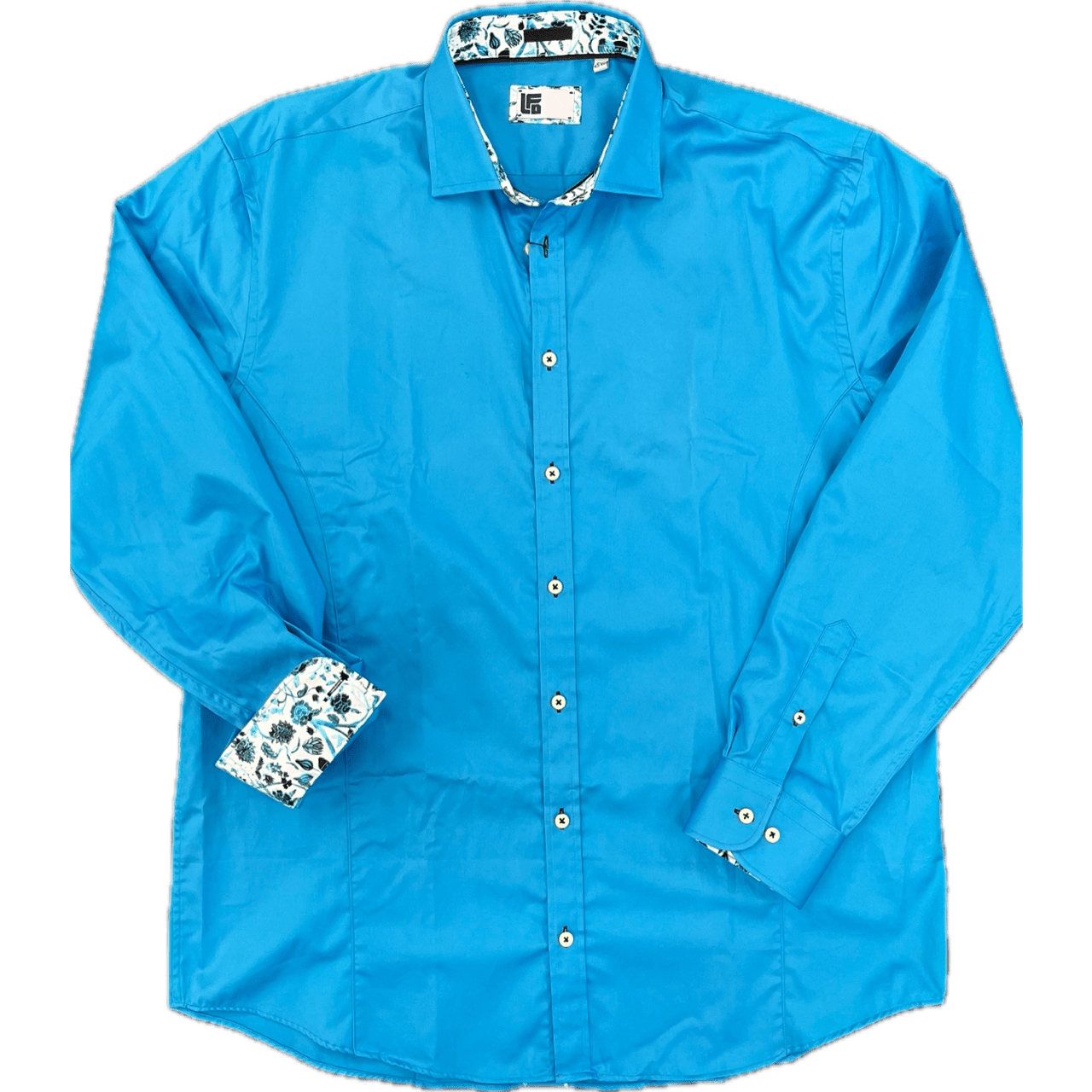 Lichfield Long Sleeve Shirt - Plain Turquoise