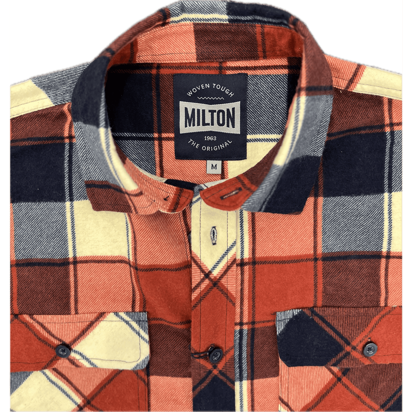 Milton Flanelette Long Sleeve Shirt - Navy/Rust