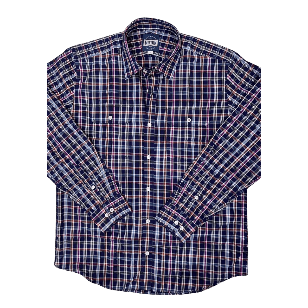 Milton Long Sleeve Shirt - Blue/Mixed Check