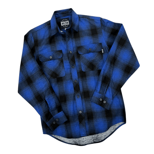 Milton Flanelette Long Sleeve Shirt - Cobalt