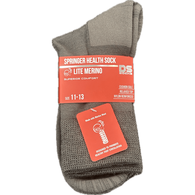 Springer Merino Blend Health Sock - Plain Bark