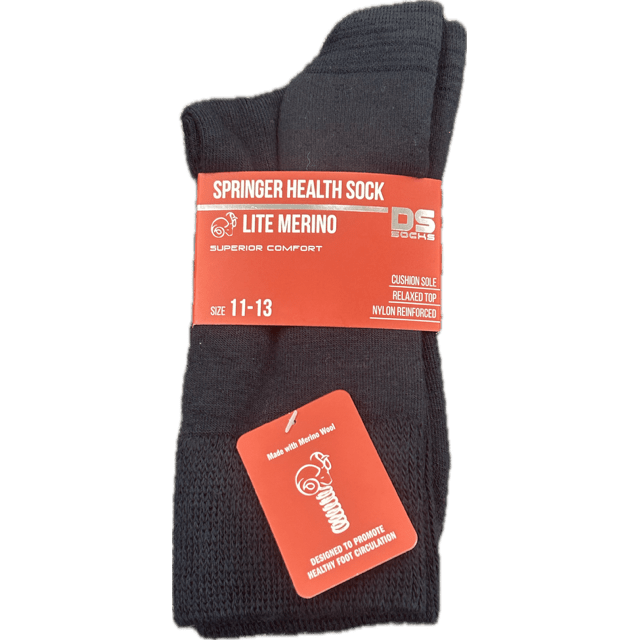 Springer Merino Blend Health Sock - Plain Navy