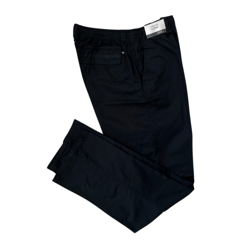 Savane Cotton Pant - Navy