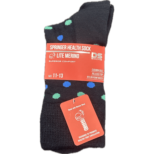 Springer Merino Blend Health Sock - Spot Navy