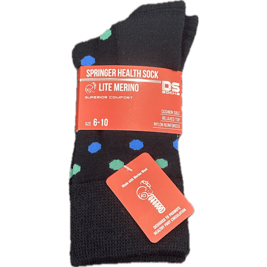 Springer Merino Blend Health Sock - Spot Navy