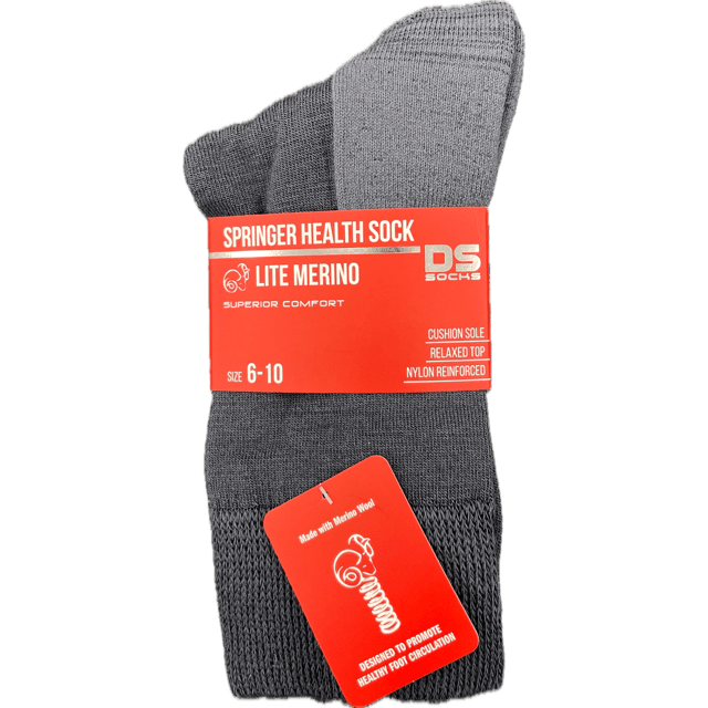 Springer Merino Blend Health Sock - Plain Anthracite