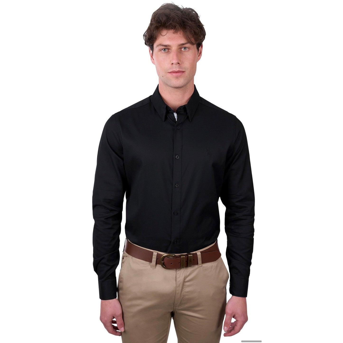 Thomas Cook 'Callum' Long Sleeve Shirt - Black
