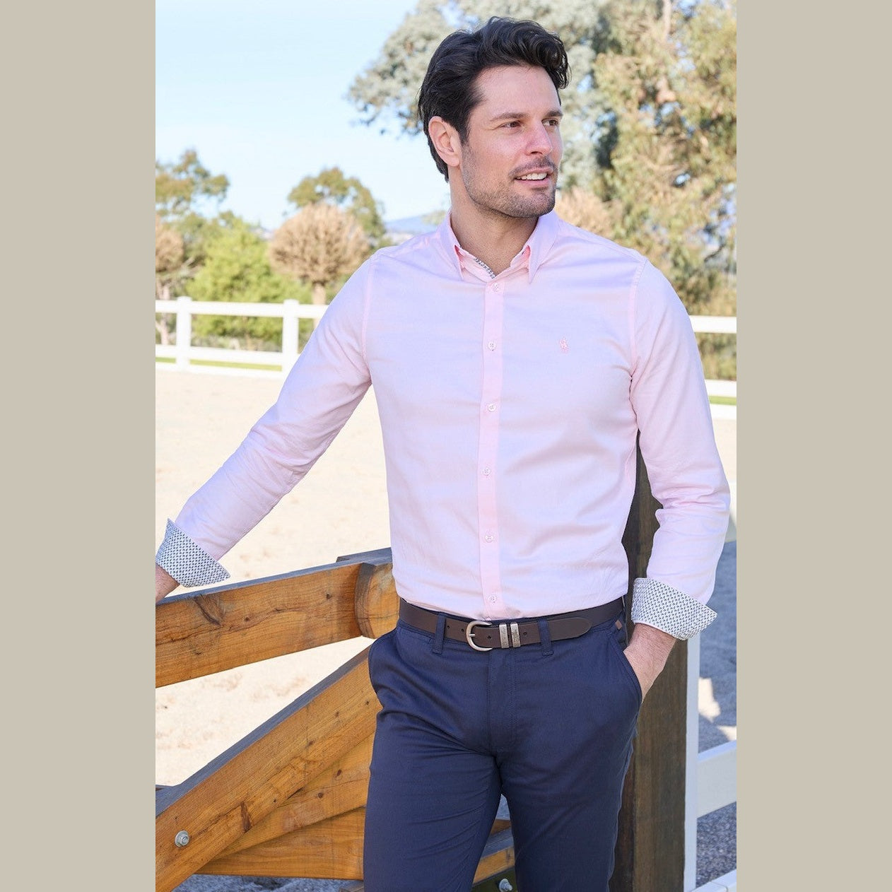 Thomas Cook 'Callum' Long Sleeve Shirt - Pink