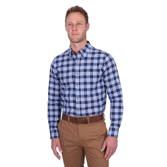 Thomas Cook Check Shirt - Navy/White