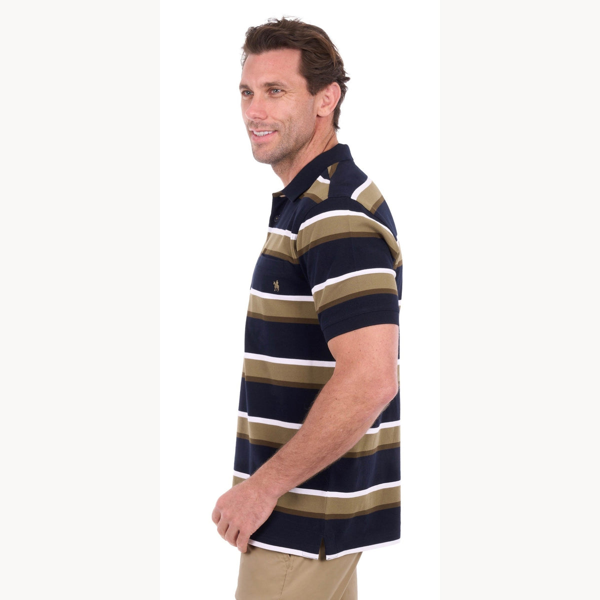 Thomas Cook 'Vincent' Polo - Navy/Tan